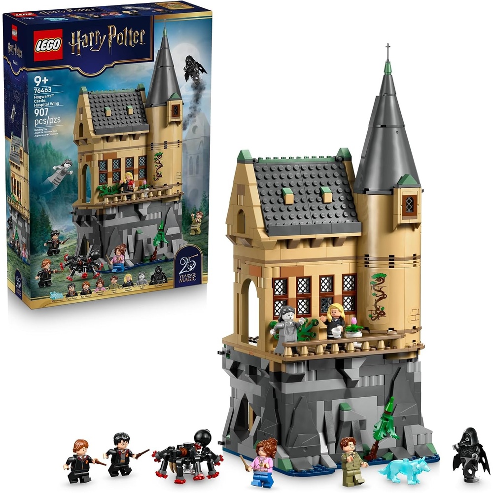 image:imageLEGO Harry Potter Hogwarts Castle Hospital Wing Building Toy for Girls amp Boys Pretend Play Set for Kids Ages 9 W7 Minifigures amp Wolf Patronus Toy Figure Gift Idea for Birthdays 76463