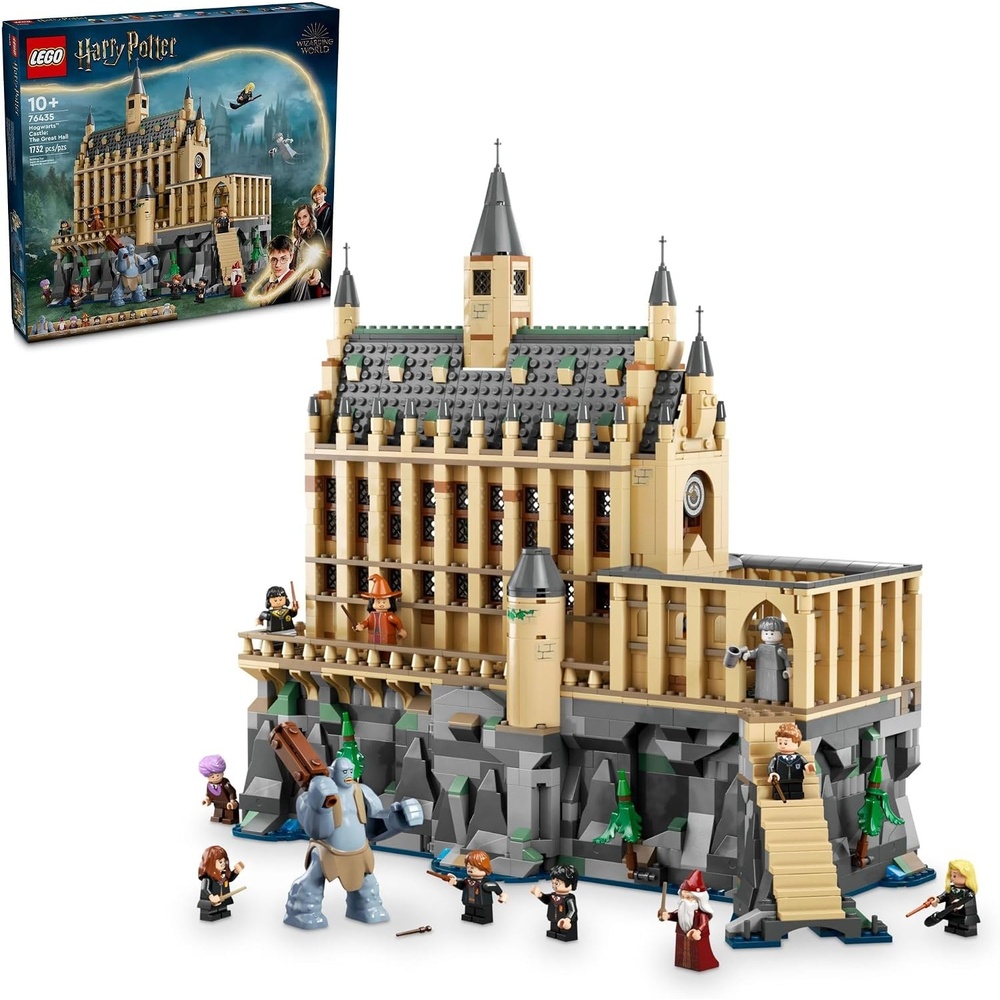 image:imageLEGO Harry Potter Hogwarts Castle The Great Hall Castle Toy Playset with 11 Minifigures Harry Potter Collectible Magical Gift for Boys Girls or Any Fan Harry Potter Toy for 10 Year Olds 76435