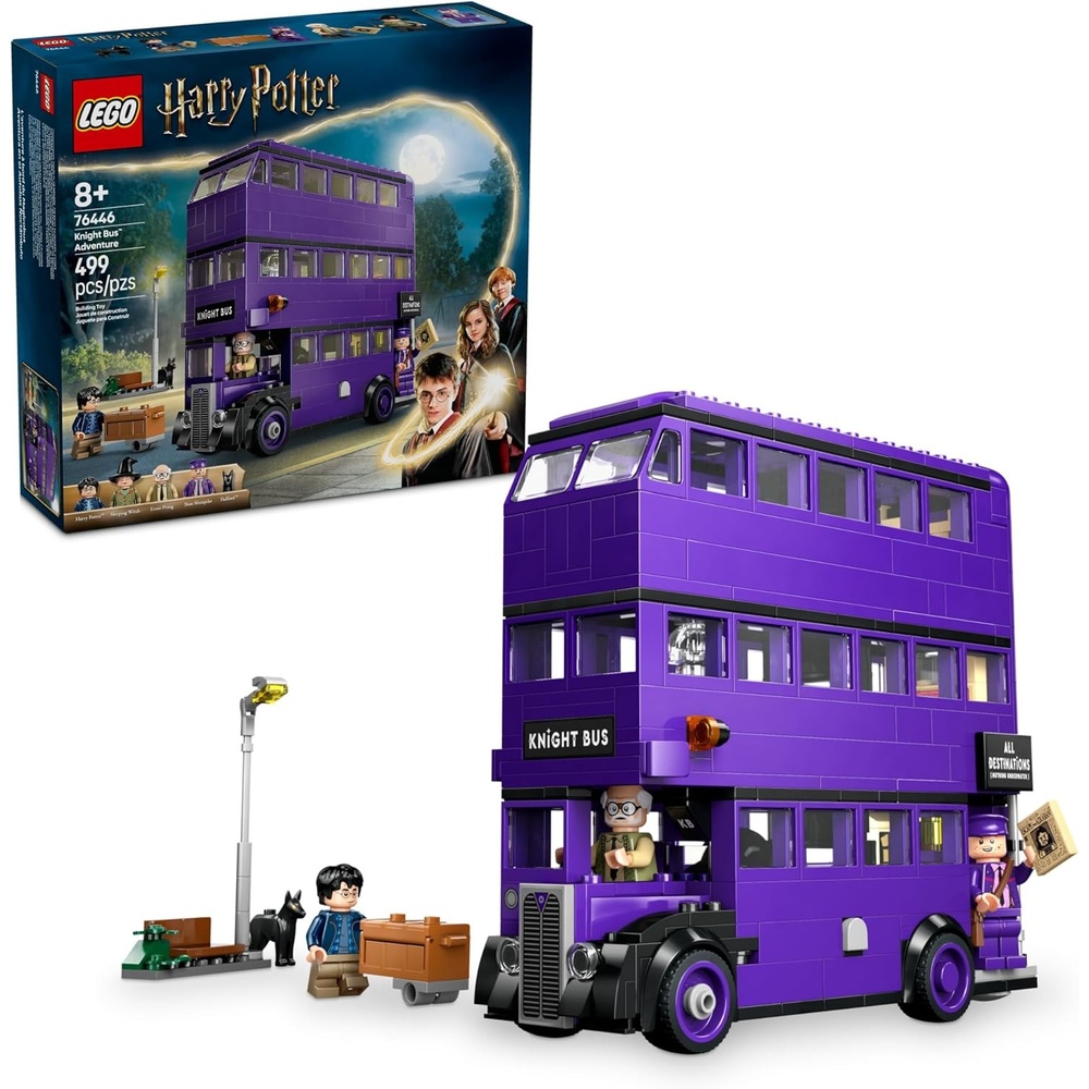 image:imageLEGO Harry Potter Knight Bus Adventure  Building Toy for Kids Boys and Girls Ages 8  Iconic Bus from Harry Potter and The Prisoner of Azkaban  with 5 Minifigures  Birthday Gift Idea  76446