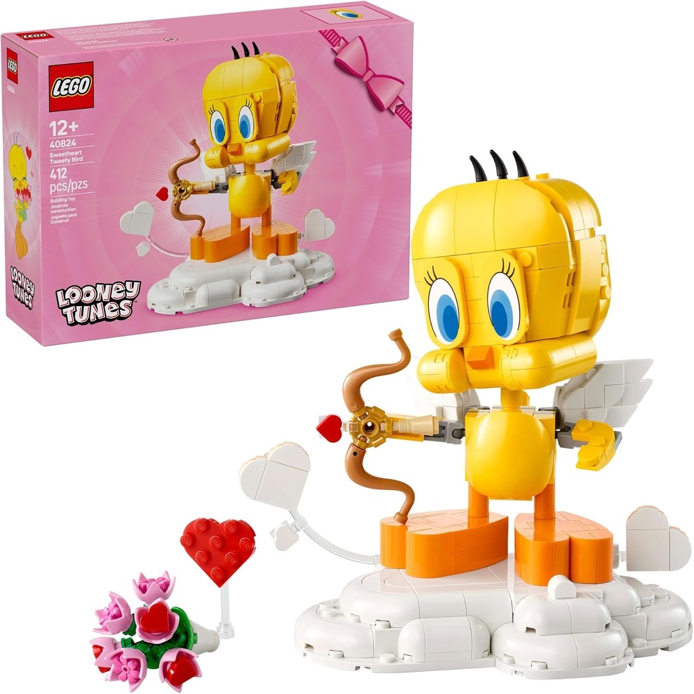 image:imageLEGO Looney Tunes Sweetheart Tweety Bird Building Toy for Adults amp Kids Tweety Figure WDisplay Pedestal amp Accessories for Girls amp Boys Ages 12 Gift for Looney Tunes Fans 40824