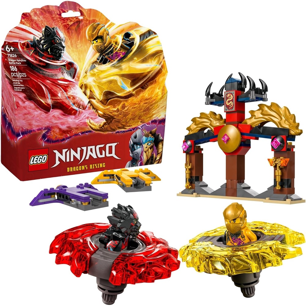 image:imageLEGO NINJAGO Dragon Spinjitzu Battle Pack Spinning Blade Building Toy for Kids Boys and Girls Ages 6 with 2 Minifigures Gift Idea for Birthdays 71826