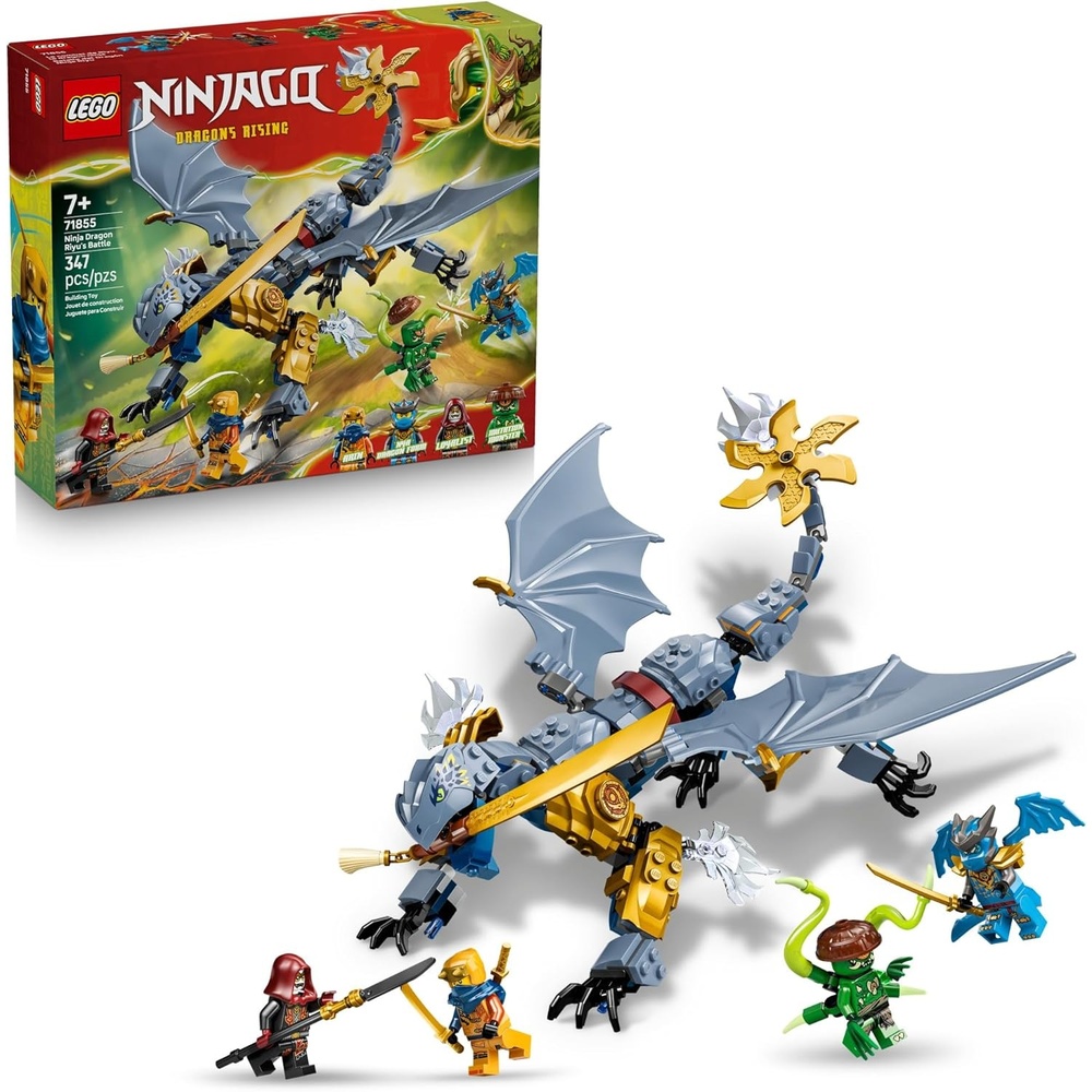 image:imageLEGO NINJAGO Ninja Dragon Riyus Battle Building Toy for Boys amp Girls Ninja Poseable Dragon Toy Playset for Kids Ages 7 Includes 4 Minifigures for Pretend Play Gift Idea for Birthdays 71855