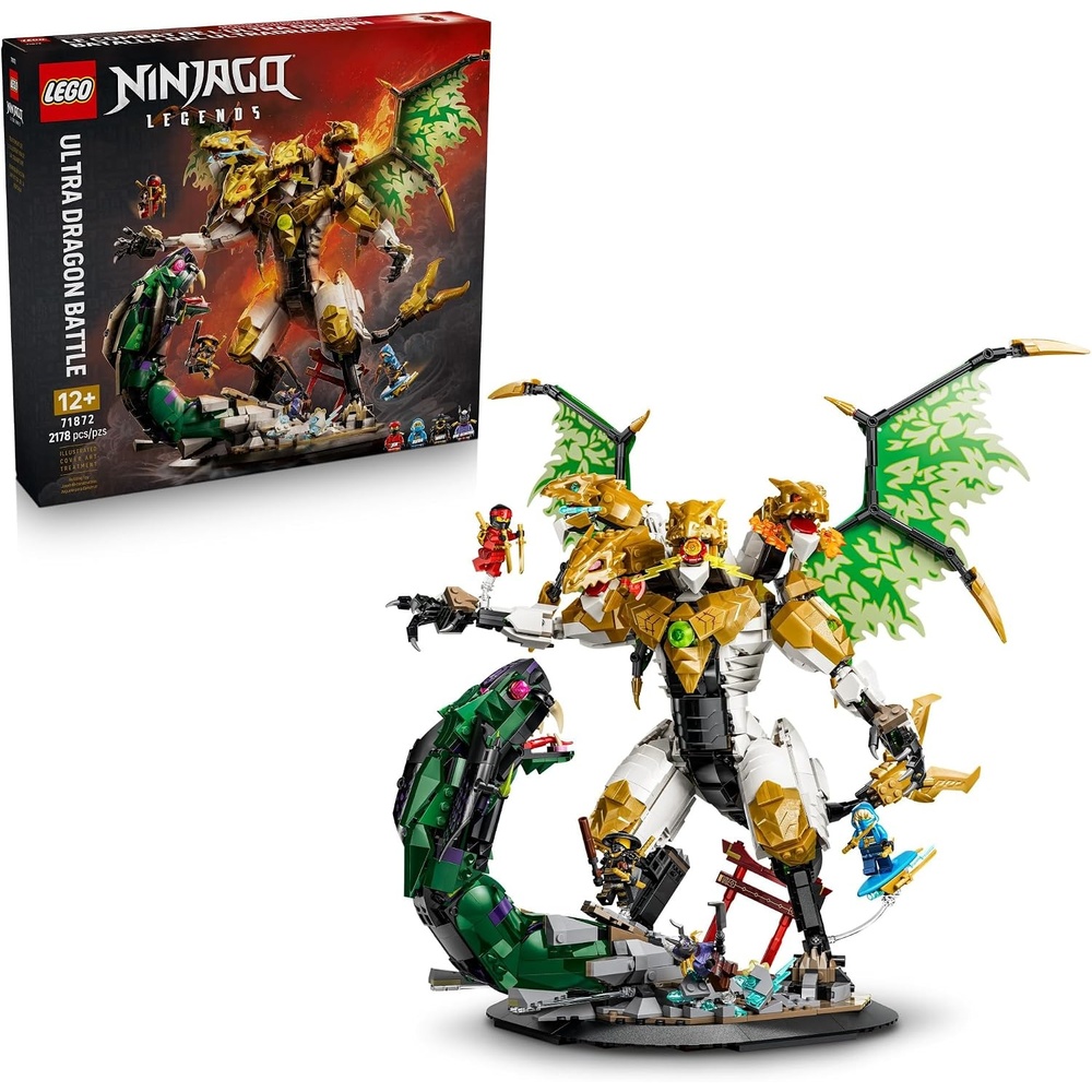 image:imageLEGO NINJAGO Ultra Dragon Battle 71872  Collectible Building Toy for Boys amp Girls Ages 12 Display Set for Bedroom or Desk 4 Minifigures 2178 pieces Gift Ideas