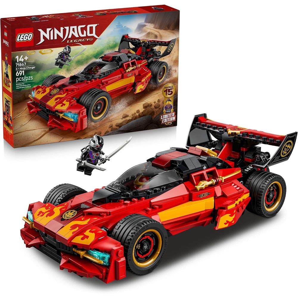 image:imageLEGO NINJAGO X1 Ninja Charger 15th Anniversary 71867  Collectible Building Set for Boys amp Girls Ages 14 Toy Car amp Motorcycle 3 Minifigures 691 pieces Gift for Birthdays