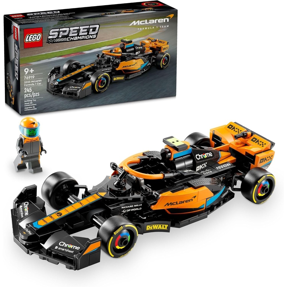 image:imageLEGO Speed Champions 2023 McLaren Formula 1 Race Car Toy for Play and Display Buildable McLaren Toy Set for Kids F1 Toy Gift Idea for Boys and Girls Ages 9 and Up who Enjoy Independent Play 76919