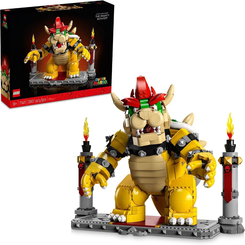 image:imageLEGO Super Mario The Mighty Bowser 71411 King of Koopas 3D Model Building Kit Collectible Posable Character Figure with Battle Platform Memorabilia Gift Idea for Adults and Fans of Super Mario BrosMulticolor