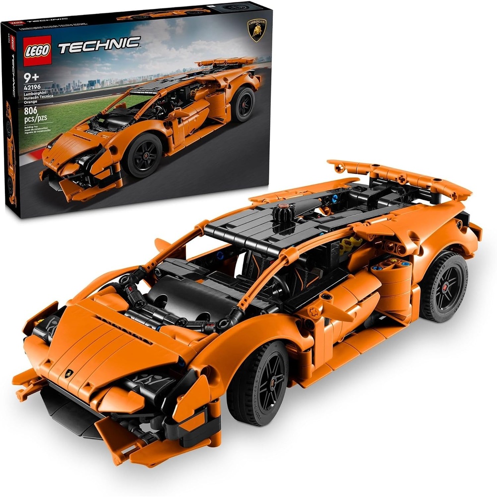 image:imageLEGO Technic Lamborghini Huracn Tecnica Orange Toy Cars Building Toys for Kids Boys amp Girls Ages 9 Lamborghini Toy Car W V10 Engine amp Steering Gift Ideas for Birthdays 42196