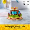 LEGO Birthday Party Cake – Building Toy for Boys & Girls, Ages 7+ – Birthday Decoration with 10 Candle Accessories – Craft for Kids – 40815