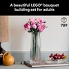 LEGO Botanicals Bouquet of Pink Roses Artificial Flowers – Building Blocks for Adults, Ages 18+ – Gifts for Birthdays for Her – Flowers for Home Office, Shelf or Room Decor – 10374