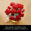 LEGO Botanicals Bouquet of Roses Artificial Flowers – Fake Red Roses Building Set for Adults, Ages 18+ – Gifts for Birthdays for Her – Home Decor for Table Display – 10328