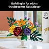 LEGO Botanicals Flower Arrangement Artificial Flowers Building Set – Decor for Table Display – Gift for Birthdays – Unique Bouquet for Adults, Ages 18+ – 10345