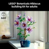 LEGO Botanicals Hibiscus Flower Building Set – Artificial Plant & Flower Building Blocks for Women & Men, Ages 18+ – Home, Office Decor Gift Idea – 10372