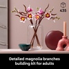 LEGO Botanicals Magnolia Branches Building Set for Adults, Ages 18+ – Gift for Birthdays – Artificial Flowers for Home Office, Bedroom or Desk Decor – 11510
