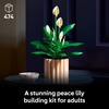 LEGO Botanicals Peace Lily Flower Building Set for Adults – Gifts for Birthdays – DIY Bedroom, Book Shelf & Office Decor for Women & Men, Ages 18+ – Artificial Flowers Crafting Kit – 11504