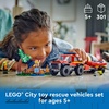 LEGO City 4×4 Fire Truck with Rescue Boat – Building Toy for Boys & Girls, Ages 5+ – Gift for Birthdays – Truck Toy W/ 3 Minifigures – 60412