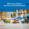 LEGO City Airplane, Service Truck & Hovercraft Remix Building Toy for Kids – Mix & Match Emergency Vehicle & Truck Toys for Pretend Play – Gift Idea for Boys & Girls, Ages 7+ – 60505