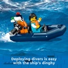 LEGO City Arctic Explorer Ship 60368 Building Toy Set, Fun Toy Gift for 7 Year Old Boys and Girls, with a Floatable Boat, Helicopter, Dinghy, ROV Sub, Viking Shipwreck, 7 Minifigures and an Orca(Standard Packaging)