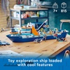 LEGO City Arctic Explorer Ship 60368 Building Toy Set, Fun Toy Gift for 7 Year Old Boys and Girls, with a Floatable Boat, Helicopter, Dinghy, ROV Sub, Viking Shipwreck, 7 Minifigures and an Orca(Frustration-Free Packaging)