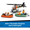 LEGO City Coast Guard Rescue Boat & Helicopter Building Toys – Kids Pretend Play Set for Boys & Girls, Ages 7+ – W/2 Rescue Boat Toys, 5 Minifigures & Dog Figure – Gift Idea for Birthdays – 60504