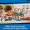 LEGO City Drive-Through Car Wash 60497 | Building Toys for Boys & Girls, Ages 6+, Toy Cars & Playset for Pretend Play, 4 Minifigures, 583 pieces, Gift Idea
