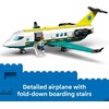 LEGO City Emergency Air Ambulance Airplane Building Toy for Kids – Pretend Play Rescue Airplane Model for Boys & Girls, Ages 6+ – Building Blocks W/Hero Minifigures – Gift Idea for Birthdays – 60465