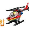 LEGO City Fire Rescue Helicopter Toy, Building Set with Firefighter Minifigure Pilot, Fun Gift or Pretend Play Toy for Boys, Girls and Kids Ages 5 and Up, 60411