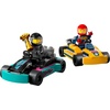 LEGO City Go-Karts and Race Drivers Toy Playset, 2 Driver Minifigures, Racing Vehicle Car Toys, Fun Race Car Toy Gift for Kids Aged 5 and Up, 60400