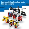 LEGO City Helicopter, Fire Truck & Submarine Remix Kids Toy – 3 Building Toys in 1 for Boys and Girls, Ages 7+ – Gift Idea for Birthdays – with 3 Minifigures – 60462