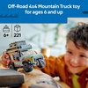 LEGO City Off-Road 4×4 Mountain Truck Toy – Building Toy Set for Kids, Boys and Girls, Ages 6+ – Fun Gift Idea for Birthdays and Holidays – with Adventurer Minifigure and Accessories – 60447