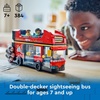 LEGO City Red Double-Decker Sightseeing Bus Toy Vehicle Set, Birthday Gift for 7 Year Olds, for Kids, Double-Decker London Bus Toy, 5 Characters Including a Baby and Stroller, 60407