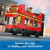 LEGO City Red Double-Decker Sightseeing Bus Toy Vehicle Set, Birthday Gift for 7 Year Olds, for Kids, Double-Decker London Bus Toy, 5 Characters Including a Baby and Stroller, 60407