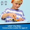 LEGO City Rides – Fire Truck Building Toy for Kids – Emergency Pretend Play for Boys & Girls, Ages 5+ – Toy Truck W/Raisable Ladder & Firefighter Junior Minifigure – Gift Idea for Birthdays – 60482(Construction Loader)