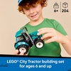 LEGO City Tractor Building Toy for Kids – Pretend Play Farm Vehicle for Boys & Girls, Ages 7+ – Tractor Toy W/Farmer Minifigure – Gift Idea for Birthdays – 60498