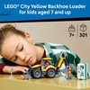 LEGO City Yellow Backhoe Loader 60480 | Building Toys for Boys & Girls, Ages 7+, Construction Truck Toy, Movable Front Bucket & Backhoe, 301 pieces, Gift Idea