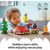 LEGO DUPLO Town Fire Truck with Hose and Firefighter Building Toy for Toddlers – Learning Play Set for Boys & Girls, Ages 2+ – Building Blocks for Motor Skills Practice – Gift for Birthdays – 10473
