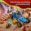 LEGO NINJAGO Jay’s Transforming Car Building Toy for Boys & Girls – Toy Car W/2 Play Modes for Kids, Ages 8+ – W/Jay, NYA, Dragon Form Kai, & 2 More Minifigures – Gift Idea for Birthdays – 71856