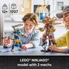 LEGO NINJAGO The Twin Titan Mechs 71870 | Building Toys for Boys & Girls, Ages 12+, Posable Mech Action Figures, 3 Minifigures, 1,707 pieces, Gift for Birthdays