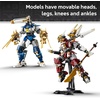 LEGO NINJAGO The Twin Titan Mechs 71870 | Building Toys for Boys & Girls, Ages 12+, Posable Mech Action Figures, 3 Minifigures, 1,707 pieces, Gift for Birthdays