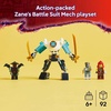 LEGO NINJAGO Zane’s Battle Suit Mech Ninja Toy – Building Toy for Pretend Play for Kids, Boys and Girls, Ages 6+ – with 3 Minifigures – Gift Idea for Birthdays – 71827