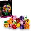LEGO Botanicals Tulip Bouquet Building Set for Adults – Gift for Birthdays – Bedroom, Book Shelf & Office Decor for Women & Men, Ages 18+ – Artificial Flowers Crafting Kit – 11501
