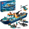 LEGO City Arctic Explorer Ship 60368 Building Toy Set, Fun Toy Gift for 7 Year Old Boys and Girls, with a Floatable Boat, Helicopter, Dinghy, ROV Sub, Viking Shipwreck, 7 Minifigures and an Orca(Frustration-Free Packaging)