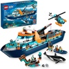 LEGO City Arctic Explorer Ship 60368 Building Toy Set, Fun Toy Gift for 7 Year Old Boys and Girls, with a Floatable Boat, Helicopter, Dinghy, ROV Sub, Viking Shipwreck, 7 Minifigures and an Orca(Standard Packaging)