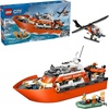LEGO City Coast Guard Rescue Boat & Helicopter Building Toys – Kids Pretend Play Set for Boys & Girls, Ages 7+ – W/2 Rescue Boat Toys, 5 Minifigures & Dog Figure – Gift Idea for Birthdays – 60504