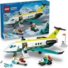 LEGO City Emergency Air Ambulance Airplane Building Toy for Kids – Pretend Play Rescue Airplane Model for Boys & Girls, Ages 6+ – Building Blocks W/Hero Minifigures – Gift Idea for Birthdays – 60465
