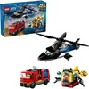 LEGO City Helicopter, Fire Truck & Submarine Remix Kids Toy – 3 Building Toys in 1 for Boys and Girls, Ages 7+ – Gift Idea for Birthdays – with 3 Minifigures – 60462