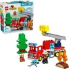 LEGO DUPLO Town Fire Truck with Hose and Firefighter Building Toy for Toddlers – Learning Play Set for Boys & Girls, Ages 2+ – Building Blocks for Motor Skills Practice – Gift for Birthdays – 10473