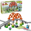 LEGO DUPLO Town Train Bridge and Tracks Expansion Set – 10 Extra Pieces of Train Tracks – Preschool and Toddler Train Set, Ages 2+ – Building Toy for Boys and Girls – 10426