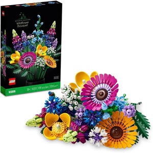 LEGO Botanicals Artificial Wildflower Bouquet – Fake Indoor Flowers Building Set for Home, Kitchen, Desk Decoration, Adults Ages 18+ – Gift for Birthdays – 10313(Artificial Flowers)