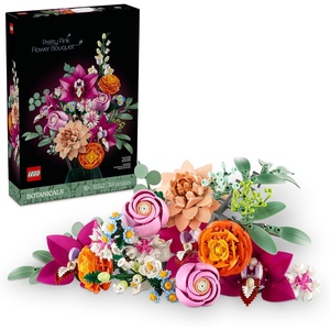 LEGO Botanicals Pretty Pink Flower Bouquet Building Set for Adults – Gifts for Birthdays – Artificial Flowers for Decor or Table Display – 10342
