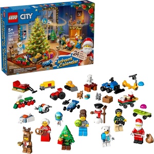 LEGO City Advent Calendar 2025 Kids Toy – Holiday Countdown Playset W/Santa & Mrs. Claus Minifigures for Boys & Girls, Ages 5+ – 24 Buildable Surprises – Gift Idea for Christmas – 60475